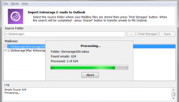 Entourage to Outlook Converter screenshot