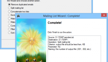Mailing List Wizard screenshot