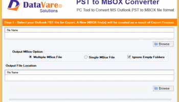 DataVare PST to MBOX Converter Expert screenshot