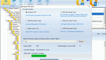 Export Outlook OST to PST screenshot