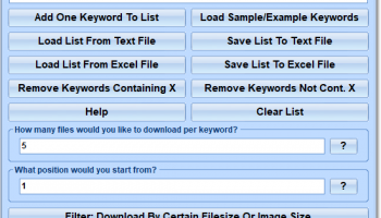Download Images Files From Web By Keyword Software screenshot