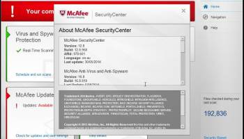 McAfee Virus Definitions screenshot