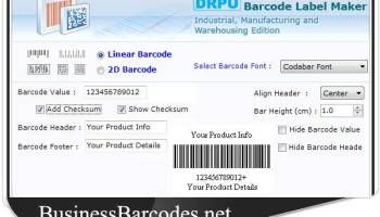 Warehousing Barcode Generator screenshot