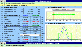 MITCalc Tolerance analysis screenshot