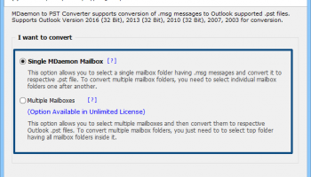 MDaemon Email Data to Outlook screenshot