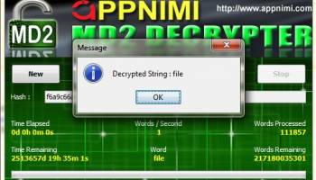 Appnimi MD2 Decrypter screenshot