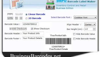 Retail Business Barcode screenshot