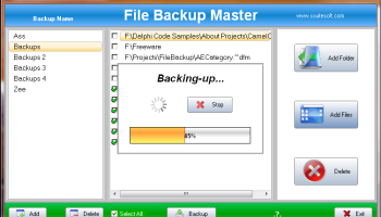 SSuite File Backup Master screenshot