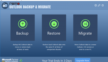 Remo Outlook Backup and Migrate screenshot