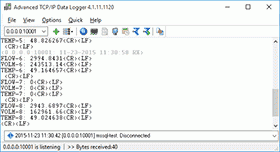 Advanced TCP IP Data Logger screenshot