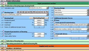 MITCalc Rolling Bearings Calculation I screenshot