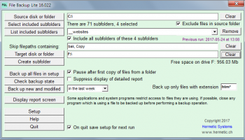 File Backup Lite screenshot