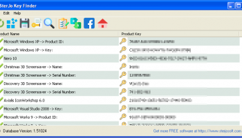 SterJo Key Finder screenshot