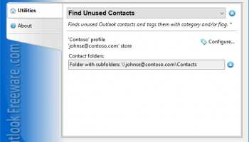 Find Unused Contacts screenshot