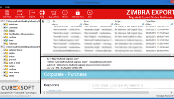Migrate Zimbra Mailbox to Outlook screenshot
