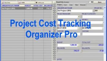 Project Cost Tracking Organizer Pro screenshot