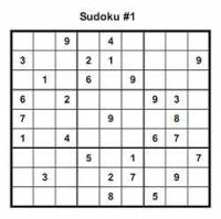 Easy sudoku puzzles screenshot