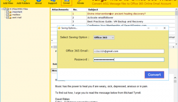 MSG To Office 365 Converter screenshot
