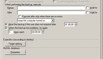Virtos S.O.S Backup EasyDB screenshot