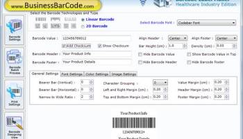 Hospital Barcode Fonts screenshot