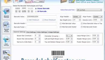 Post Office Barcode Creator screenshot
