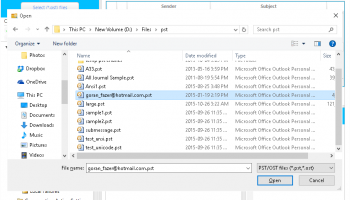 Outlook PST File Reader Free Tool screenshot