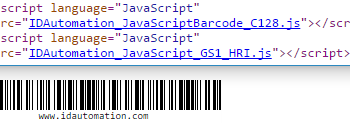 JavaScript Code 128 Generator screenshot