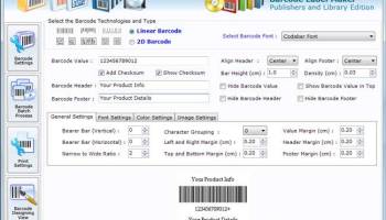 Library Barcode Generator Tool screenshot