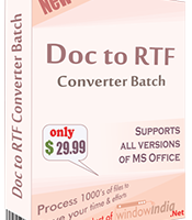 Doc to RTF Converter Batch screenshot