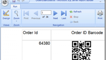 SSRS Linear Barcode Generator screenshot