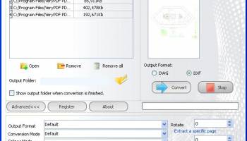 PDF to AutoCAD Converter screenshot