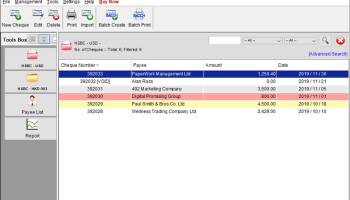 ChequeSystem Cheque Printing Software screenshot