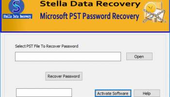 Outlook PST file password recovery screenshot