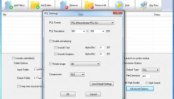 AFP2PCL Transform Server screenshot