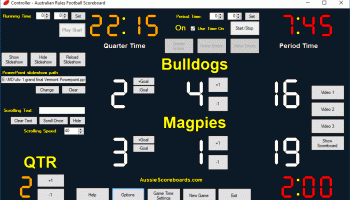 Australian Rules Football Scoreboard screenshot