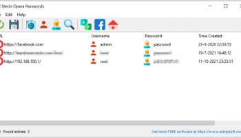 SterJo Opera Passwords screenshot