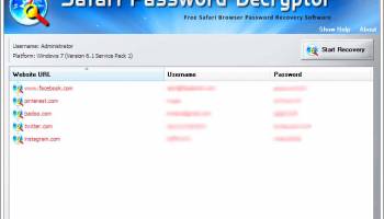 Password Decryptor for Safari screenshot