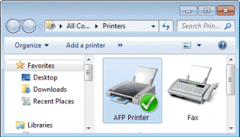 AFP Printer Driver for Windows screenshot