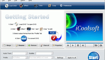iCoolsoft DVD to FLV Suite screenshot