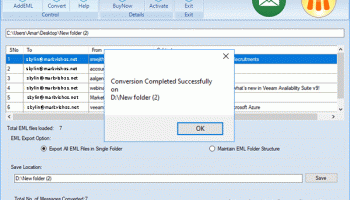 EML to NSF Converter screenshot