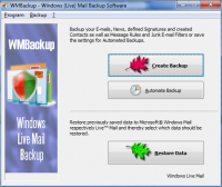 WMBackup - Windows Live Mail Backup Software screenshot