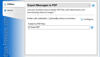 Export Messages to PDF for Outlook screenshot
