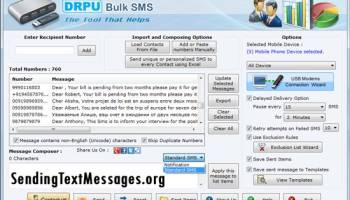 USB Modem SMS Sending Software screenshot