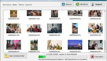 Digital Camera Restore Software screenshot