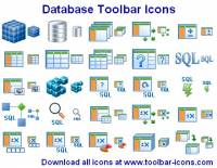Datenbank Toolbar Icons screenshot