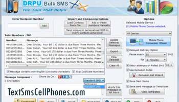GSM Mobile Text Messaging Software screenshot