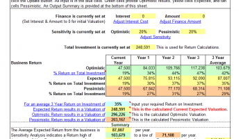 Business Valuation screenshot