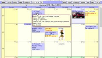 LuxCal Web Based Calendar SQLite screenshot
