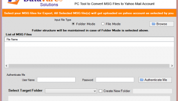 Datavare MSG to Yahoo Converter Software screenshot