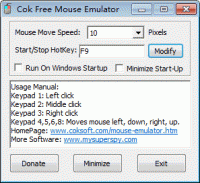 Cok Free Mouse Emulator screenshot